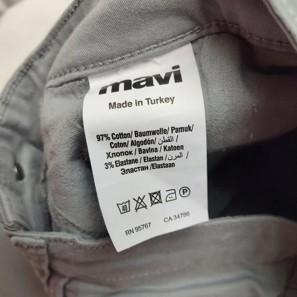 Mavi Jeans Mens 30x32 Gray Zach Straight Regular Denim Stretch Soft Twill Chino